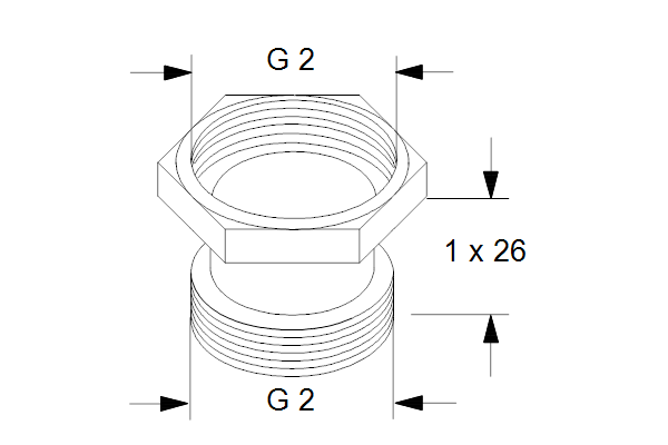 Adaptor A10 2"X2" PN 10