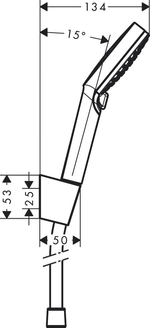 HG Crometta bset Vario 125cm wit/chr