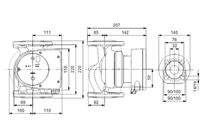 Circulatiepomp MAGNA1 32-100 F 220 1x230V PN6/10