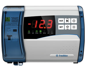 Cellenregelkast ECP202 Expert voor koel  incl. 2 NTC sensoren, met elektrische ontdooiing, ventilator uitgang, alarmrelais, inclusief RS485, dag- en nachttemperatuur functie, temperatuurbereik: -45°C tot +99°C, beschermklasse:  263x180x96mm