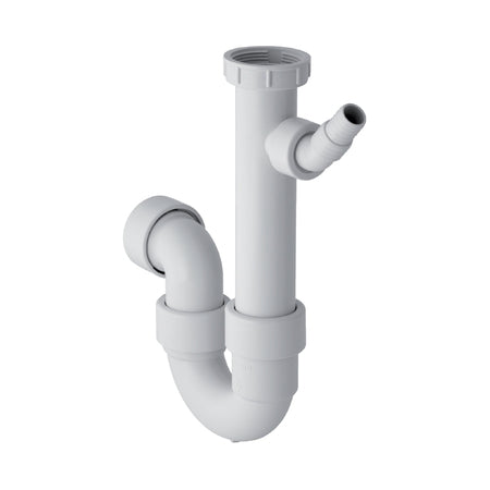 Geberit buissifon 1 spoelbak, slangaansl.:d=40mm, G=1 1/2", alpien wit