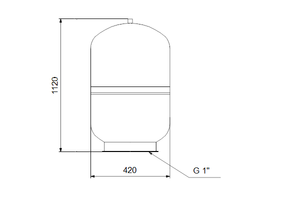 Drukvat GT-D-130 PN10 G1 V, verticaal, dubbel diaphragma