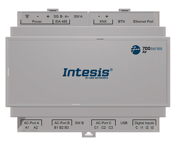 Interface Gateway IN776MHI00LO000 large / MHI VRF met KNX, Seriële en IP ondersteuning voor volledige regeling en monitoring van 128 binnendelen