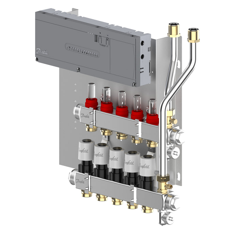 Icon2 Prefab set, 5-groeps RVS LTV-verdeler vloerverwarming