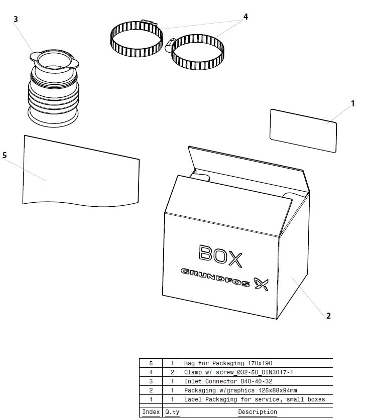 Second inlet s. D50/40/39 WC-3/CWC-3/C-3