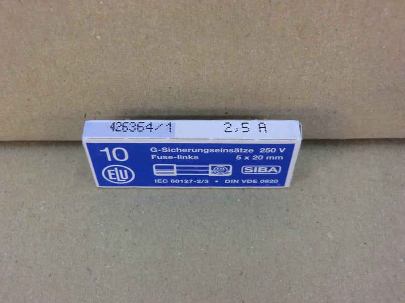 Zekering 5x20T2,5A GB112 (set à 10 st.)
