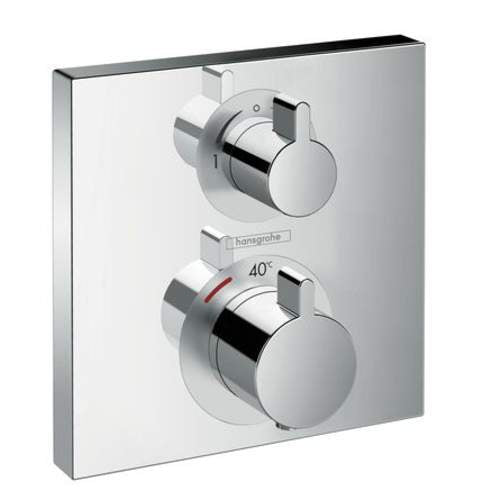 Hansgrohe Ecostat Square opbouwdeel inbouwthermostaat voor 2 functies chroom