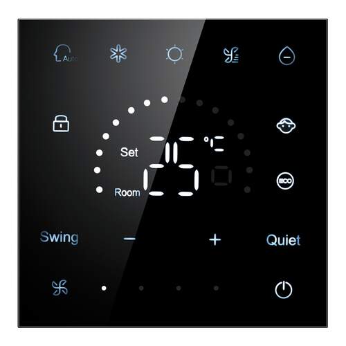 Haier bedrade bediening met touchscreen zwart voor max. 16 binnenunits