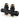 OVUS H-blok 2x½” 50mm recht knop L/R therm.voorber mat zwart