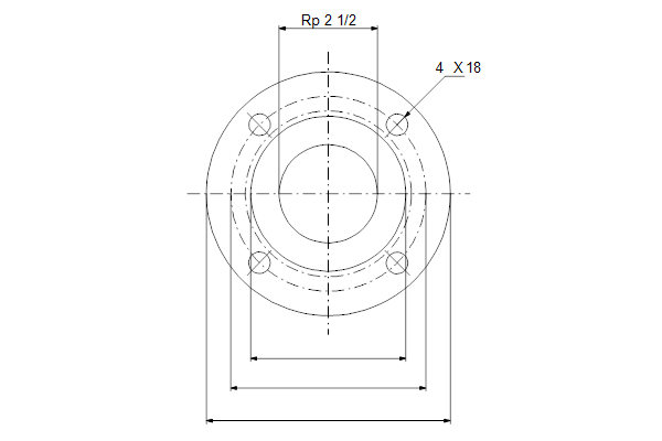 Flens draadaansl CR16 DN50 PN16 RP 21/2"