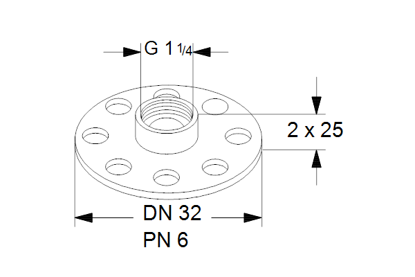 Adaptor A13 1 1/2"XDN 32 PN 6