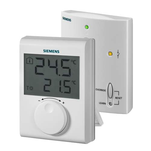 Siemens ruimtethermostaat RDH100RF/SET en ontvanger RF 433MHz RDH