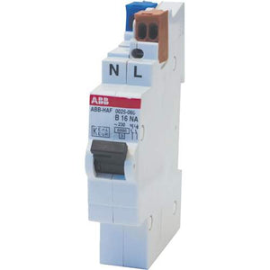 ABB Hafonorm installatieautomaat B karakteristiek 16A 2p 1 beveiligd incl. nul 1TE