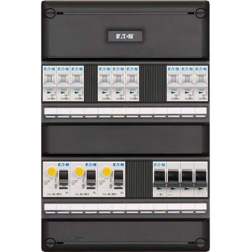 Eaton S55 Flex 3f installation circuit breaker 9 groups 3 ALS 2p HS 64