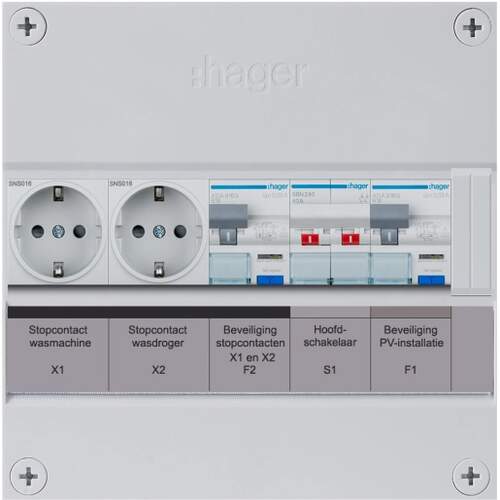 Hager 2-group distributor HS haco/haco +w+w