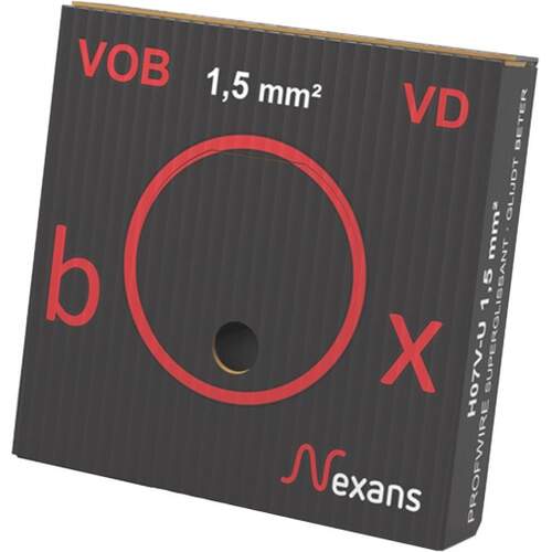 Nexans Profwire VD-box installatiedraad 1x 1.5 mm2 PVC zwart
