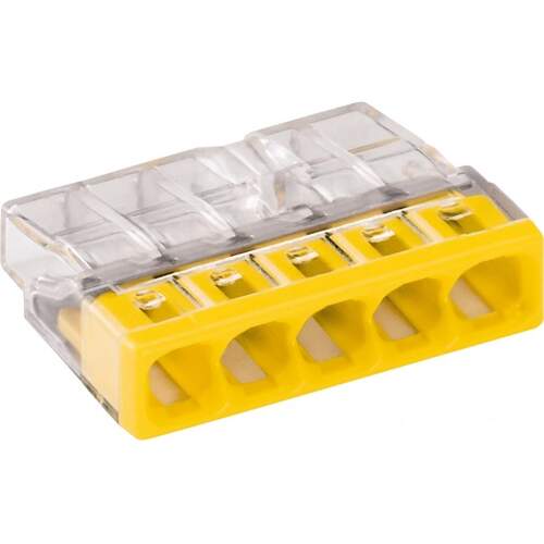 Wago lasklem 5-voudig 2,5 mm2 compact