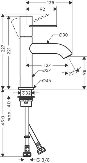AX Uno 1-gr wtm 100 beu-gr PushOpen plug chr