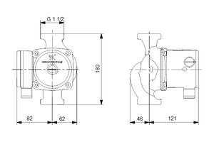Tapwater circulatiepomp UPS 25-80N 180 1x230 50Hz 9H