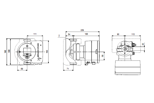 Circulatiepomp MAGNA3 32-120 N 180 1x230V PN10