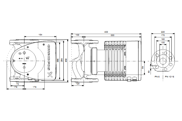 Circulatiepomp MAGNA1 100-120 F 450 1x230V PN6