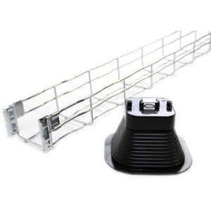 Conduct RoofSupport complete set draadgoot 65 x 100 mm EZ Plus l=12 m (4 lengtes van 3 m) incl. daksteunen