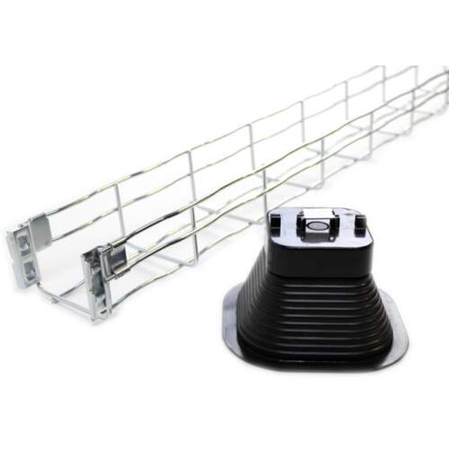 Conduct RoofSupport complete set draadgoot 65 x 100 mm EZ Plus l=12 m (4 lengtes van 3 m) incl. daksteunen