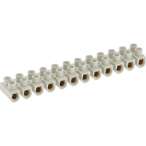Bizline kroonklemstrook 6 mm2 wit polypropyleen