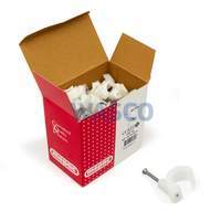 Mepac spijkerclips rond 16-19 mm wit (doos 100 stuks)
