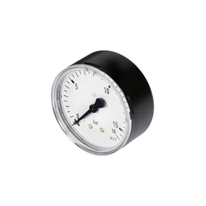 Manometer 0..16 bar, diameter 63 mm, achterzijde aansl. 1/4 inch