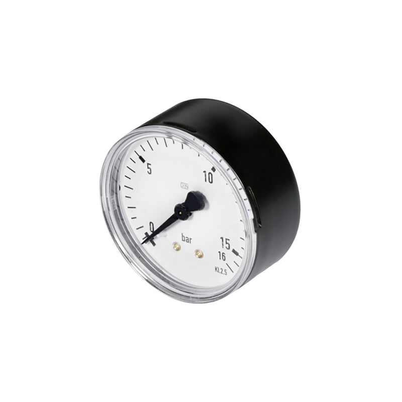 Manometer 0..16 bar, diameter 63 mm, achterzijde aansl. 1/4 inch
