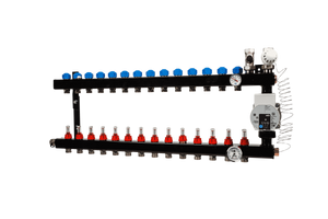 In-line verdeler 13-groeps met pomp WILO Para, aansl.3/4"M.IN