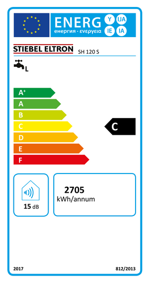STIEBEL ELTRON Warmwaterwandboiler, SH 120 S, 120 l, 1-6 kW, wit