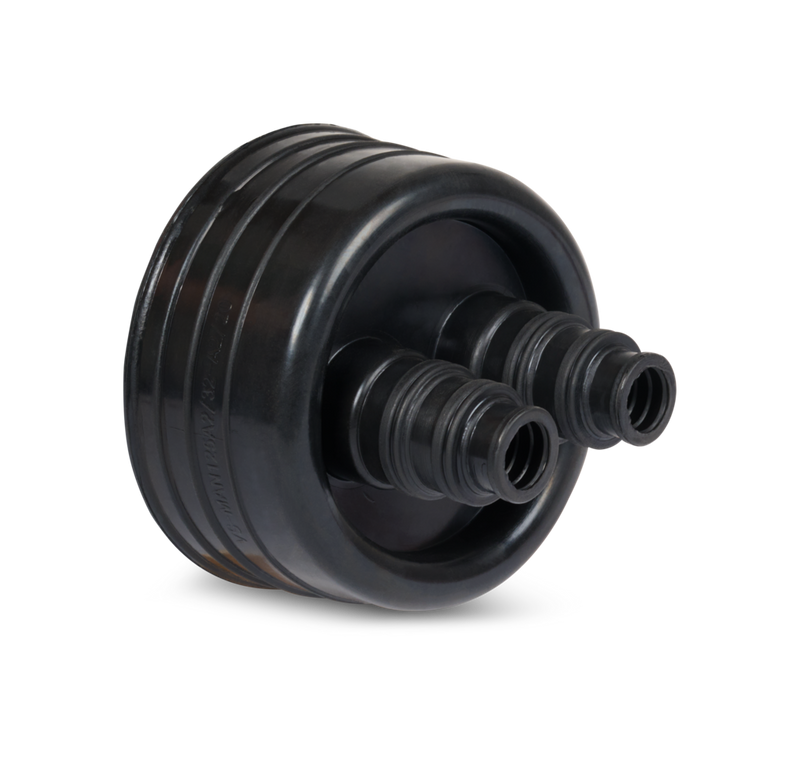 Flexalen 600 Rubber End Cap Double OD125/2x032-2x020