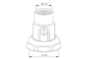 Union Set with ball valve G½"x1¼" f. threaded brass/bronze