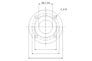 Draadflens RVS316 1 1/4" CRN4F DN32PN16