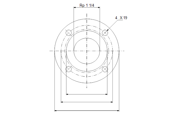 Draadflens staal RP 1 1/4" PN16 CRSM