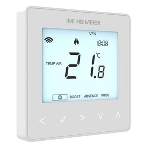 Ruimtethermostaat programmeerbaar neoStat-e V2 wit 230V tbv elek. vloerverwarming incl. vloersensor inbouw (min.diepte =35mm) Heimeier