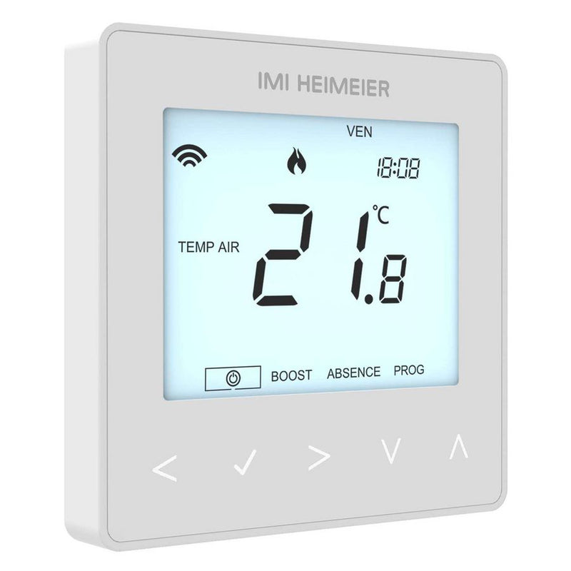 Ruimtethermostaat programmeerbaar neoStat-e V2 wit 230V tbv elek. vloerverwarming incl. vloersensor inbouw (min.diepte =35mm) Heimeier