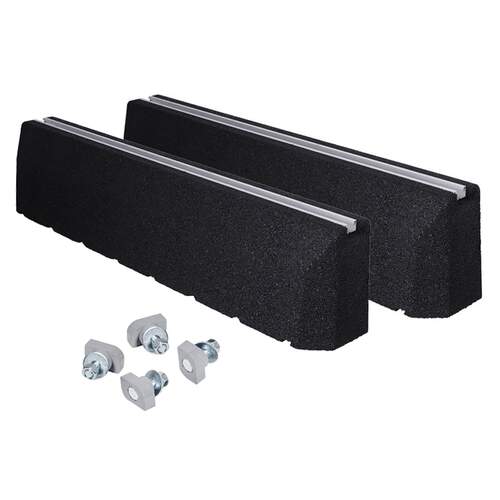 AircoBase verhoogde opstellingsbalk recycled 1000 mm rubberen dempers incl. bevestiging M8 x 40 mm (set a 2 stuks)
