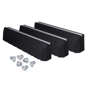 AircoBase raised beam, recycled, 1000 mm rubber dampers, including M8 x 40 mm mounting brackets (set of 3)
