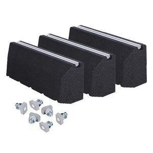 AircoBase verhoogde opstellingsbalk recycled 600 mm rubberen dempers incl. bevestiging M8 x 40 mm (set a 3 stuks)