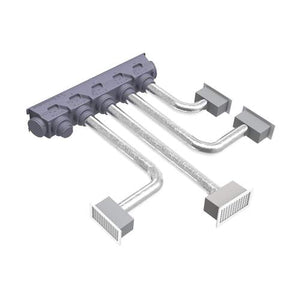Aldes Ronde Twisted 850 af-/toevoer designrooster voor plafond van stucplaten Ø200/250 mm RAL9003