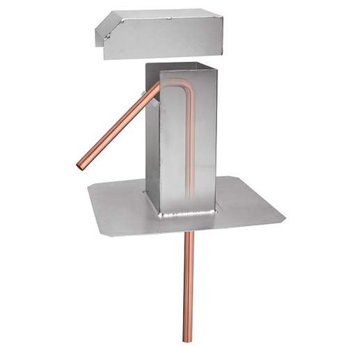 Flexflair (dak) doorvoerleiding 3/4" met bocht 45°