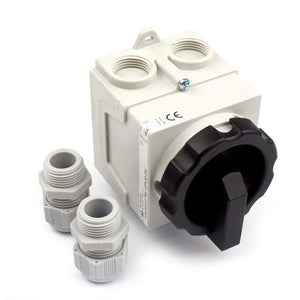 Sontheimer werkschakelaar compact 3-polig 25A IP65 incl. 2x M20 wartels