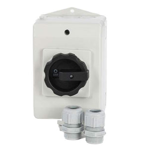 Sontheimer werkschakelaar large 4-polig 40A IP65 incl. 2x M25 wartels