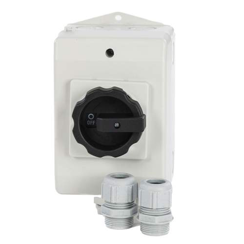 Sontheimer werkschakelaar large 4-polig 40A IP65 incl. 2x M25 wartels