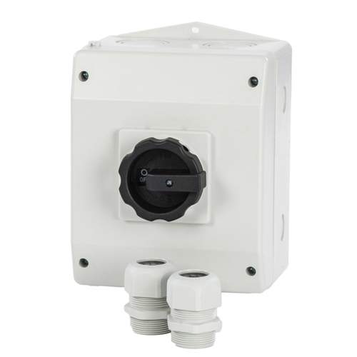 Sontheimer werkschakelaar 4-polig 63A IP65 incl. 2x M32 wartels