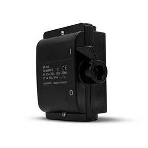 Norwesco werkschakelaar 4-polig 16A IP65 (M20)&nbsp; Zwart exclusief wartels