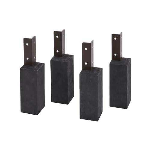Evolar houtlook opstelvoetjes houtlook houtskool grijs h=100 mm (set a 4 stuks)